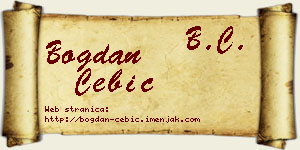 Bogdan Ćebić vizit kartica
